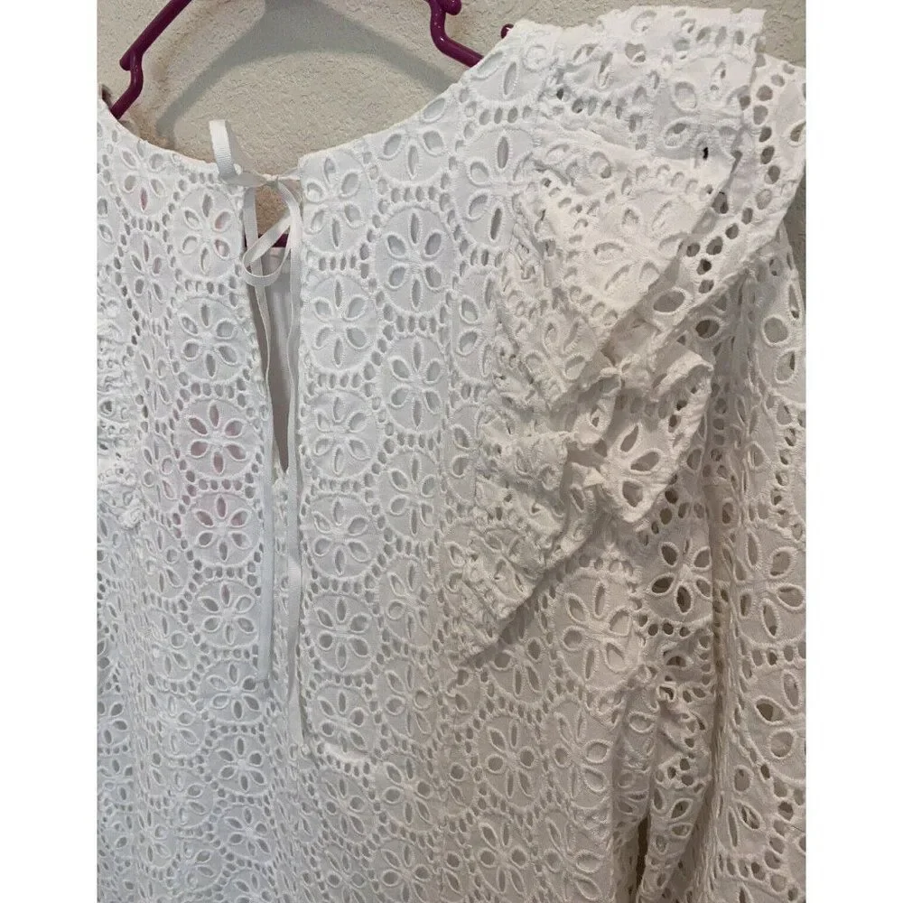 Lilly Pulitzer Dress White Size Large NWT $218 Resort Lace Embroidered Bride - Picture 10 of 11